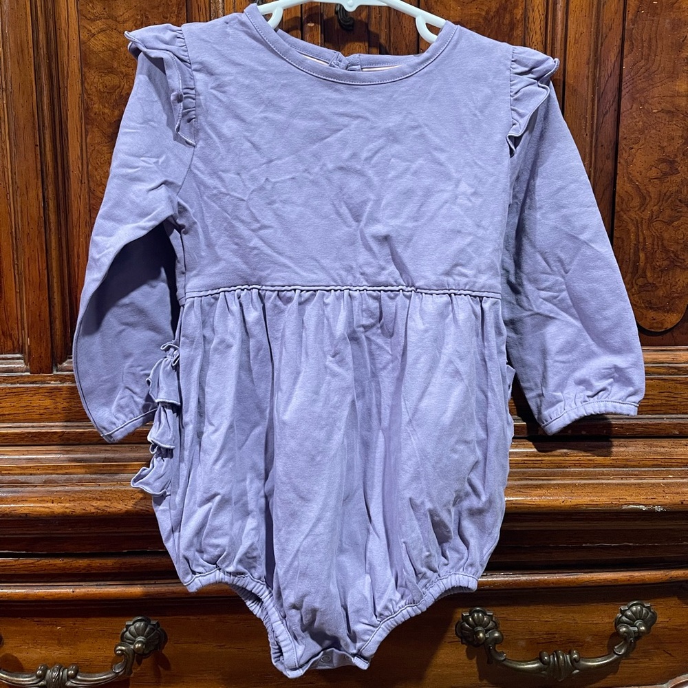 Ruffle Butts icy purple bubble romper. NWT 2T
